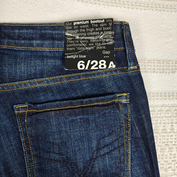 Gap Women’s Dark Wash Bootcut Jeans Low Rise Size 6/28A New With Tags - Picture 8 of 11